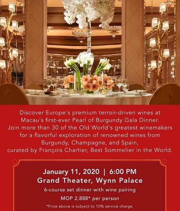 Wynn Hosts First “Pearl of Burgundy Gala Dinner” in Macau
