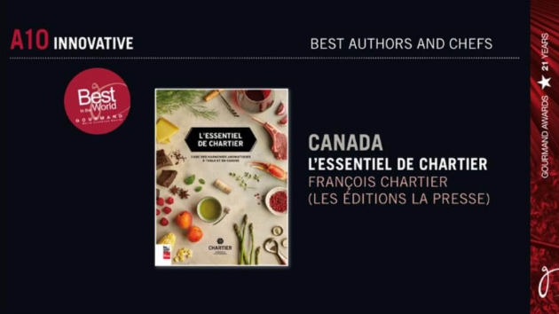 L’essentiel de Chartier wins in China Best Cookbook in the World – Innovation Category!